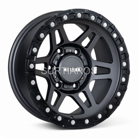 Aro 15x8" 6x139.7 ET0 CB110 Gris Oscuro Mate con Aro Negro