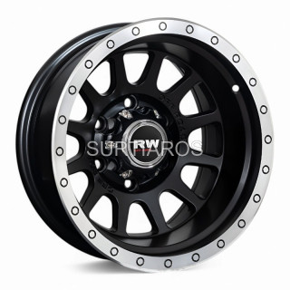 Aro 15x10" 6x139.7 ET-44 CB108.1 Negro Mate con Aro Pulido