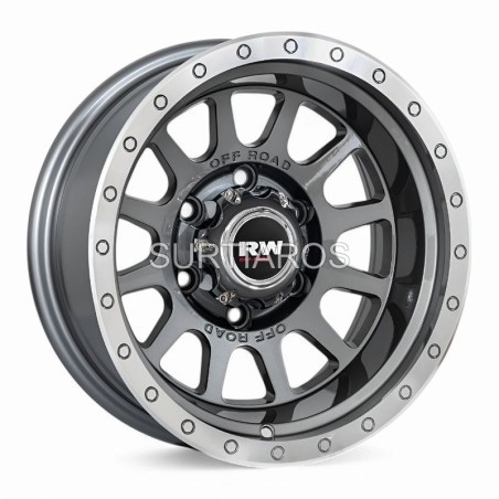 Aro 15x10" 6x139.7 ET-44 CB108.1 Gris Mate con Aro Pulido