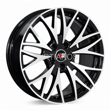 Aro 19x8" 5x120 ET30 CB72.6 Negro Maquinado