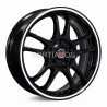 Aro 16x6.5" 5x114.3 ET38 CB73.1 Negro con Línea Blanca