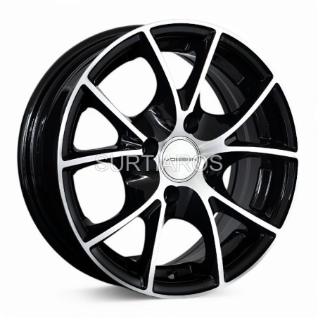 Aro 13x5.5" 4x100 ET20 CB73.1 Negro Maquinado