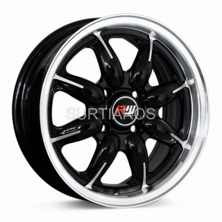 Aro 14x5.5" 4x100 ET35 CB73.1 Negro con Labio Pulido