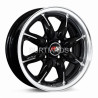 Aro 13x5.5" 4x100 ET35 CB73.1 Negro Maquinado con Labio Pulido