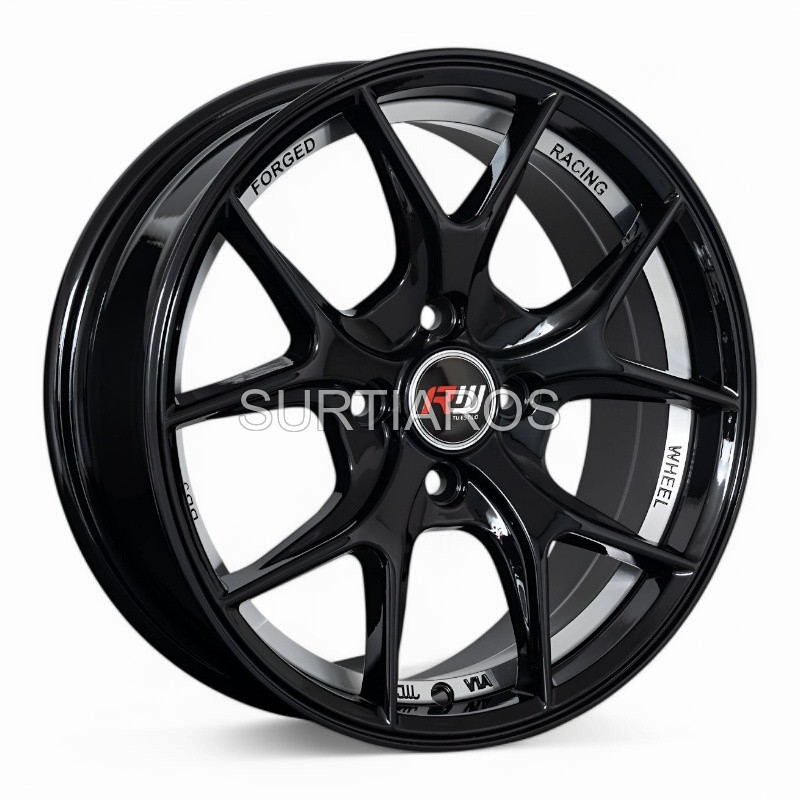Aro 15x6.5" 4x100 ET35 CB73.1 Negro con Detalle Pulido