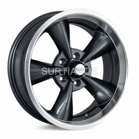 Aro 17x8" 5x114.3 ET0 CB73.1 Gris Mate con Labio Pulido