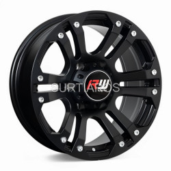 Aro 16x8" 6x139.7 ET0 CB108 Negro Mate con Remaches