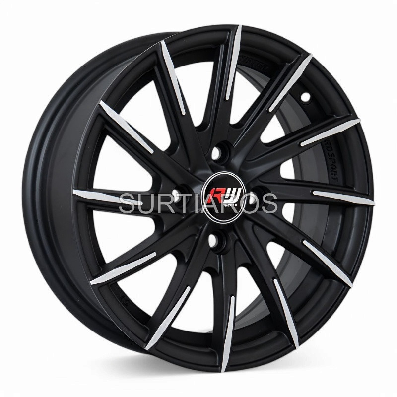 Aro 14x6" 4x100 ET35 CB73.1 Negro Mate Maquinado