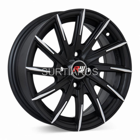 Aro 14x6" 4x100 ET35 CB73.1 Negro Mate Maquinado