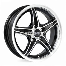 Aro 15x6.5" 5x112 ET35 CB67.1 Negro Maquinado con Labio