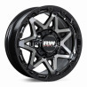 Aro 15x8" 6x139.7 ET15 CB110 Negro Maquinado con Detalle Negro