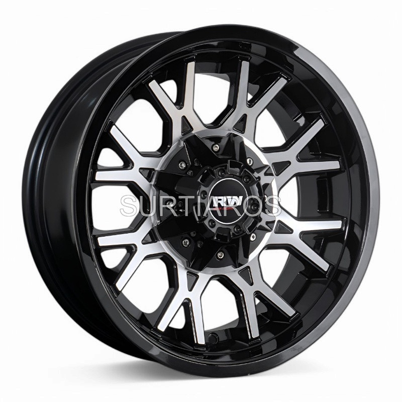 Aro 16x8" 6x139.7 ET-10 CB110 Negro Maquinado