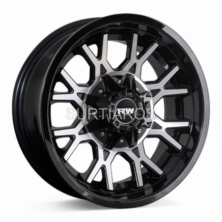 Aro 16x8" 6x139.7 ET-10 CB110 Negro Maquinado
