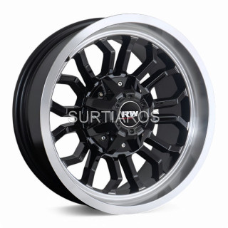 Aro 16x8" 6x139.7 ET-10 CB110 Negro con Labio Pulido