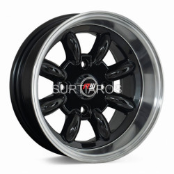 Aro 13x7" 4x114.3 ET-7 CB73.1 Negro con Labio Pulido