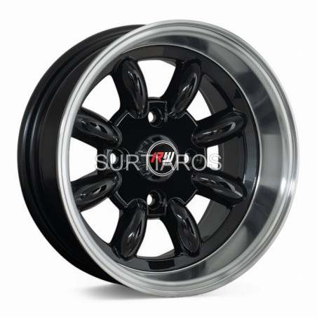 Aro 13x7" 4x114.3 ET-7 CB73.1 Negro con Labio Pulido