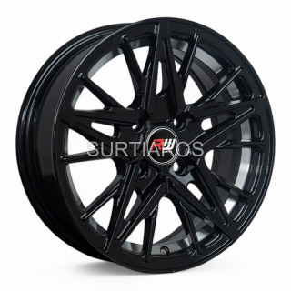 Aro 14x6" 4x100 ET30 CB73.1 Negro con Detalle Pulido