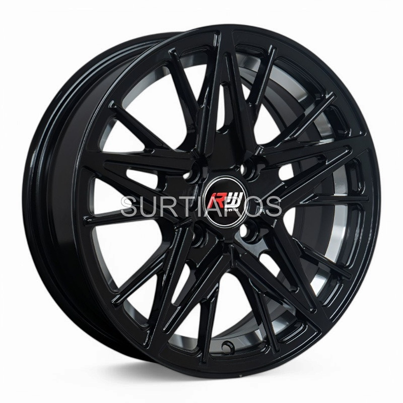 Aro 14x6" 4x100 ET30 CB73.1 Negro con Detalle Pulido
