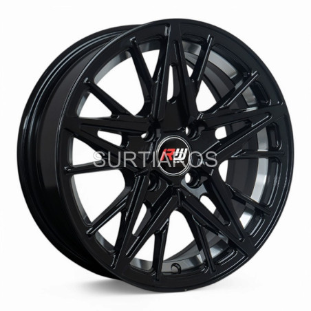 Aro 14x6" 4x100 ET30 CB73.1 Negro con Detalle Pulido