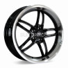 Aro 22x8.5" 5x114.3 ET15 CB73.1 Negro Brillante con Labio Pulido