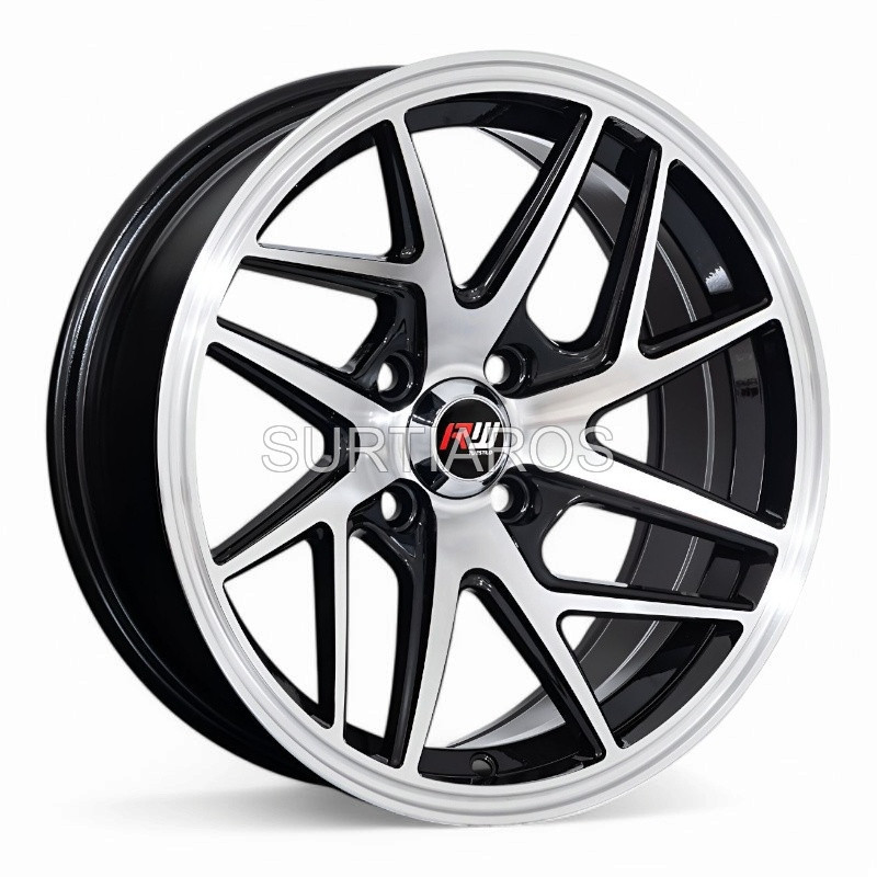 Aro 15x7" 4x100 ET10 CB73.1 Negro Maquinado