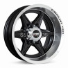 Aro 15x8.5" 6x139.7 ET-25 CB110 Negro con Labio Pulido