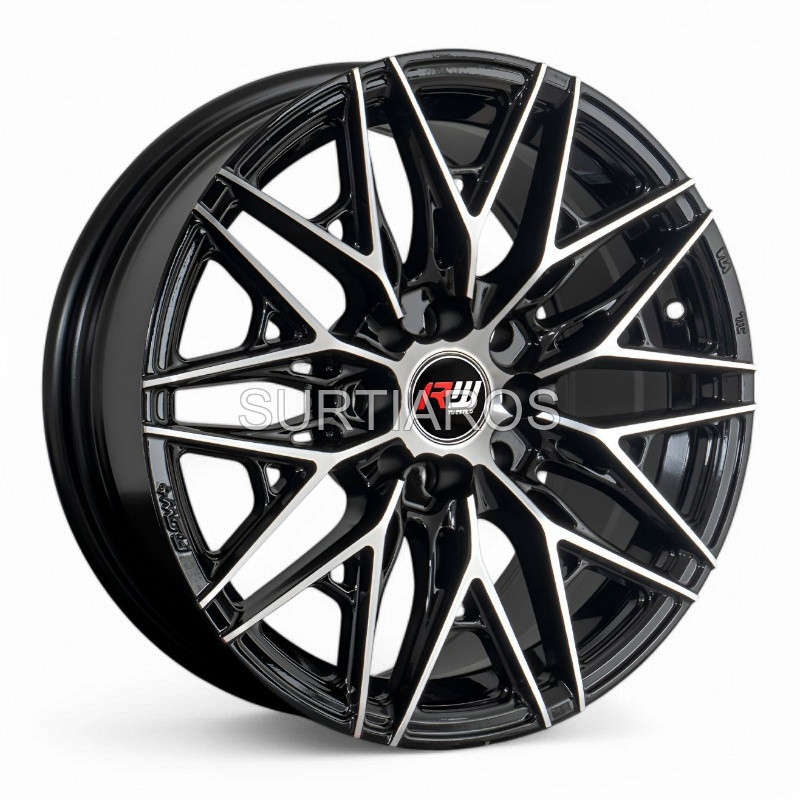 Aro 16x8" 8x100/114.3 ET30 CB73.1 Negro Maquinado