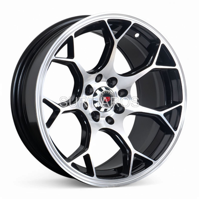 Aro 16x8" 8x100/114.3 ET10 CB73.1 Negro Maquinado