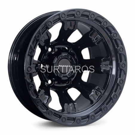 Aro 15x10" 6x139.7 ET-44 CB110.1 Negro con Remaches