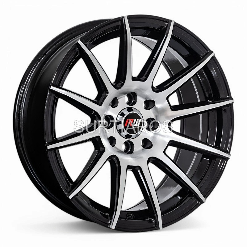 Aro 16x8" 8x100/114.3 ET15 CB73.1 Negro Maquinado