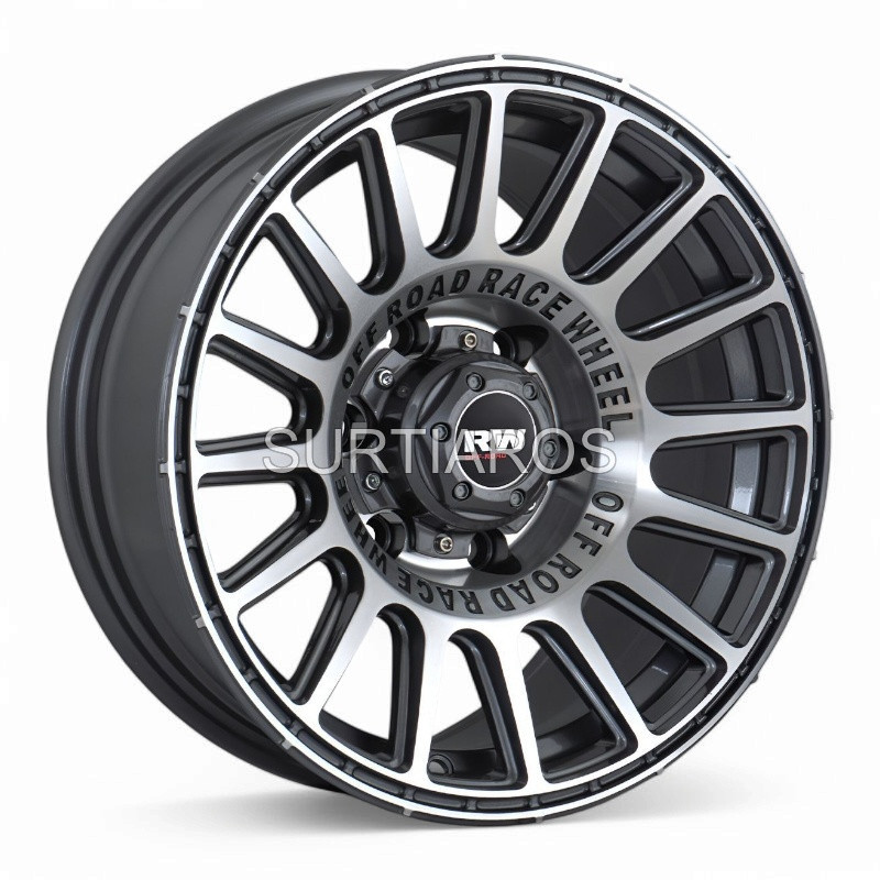 Aro 16x8" 6x139.7 ET0 CB110 Gris Oscuro Maquinado