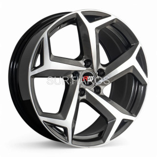 Aro 18x8" 5x112 ET44 CB66.5 Hiper Negro Maquinado