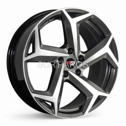 Aro 18x8" 5x112 ET44 CB66.5 Hiper Negro Maquinado