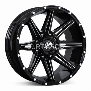 Aro 20x10" 6x139.7 ET-44 CB110 Negro Fresado