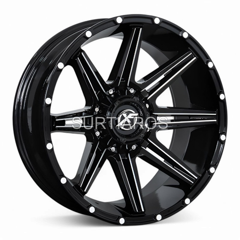 Aro 20x10" 6x139.7 ET-44 CB110 Negro Fresado