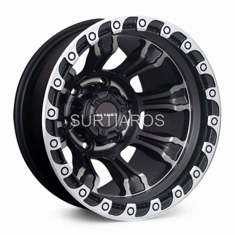Aro 15x10" 6x139.7 ET-44 CB110.1 Negro Mate Maquinado