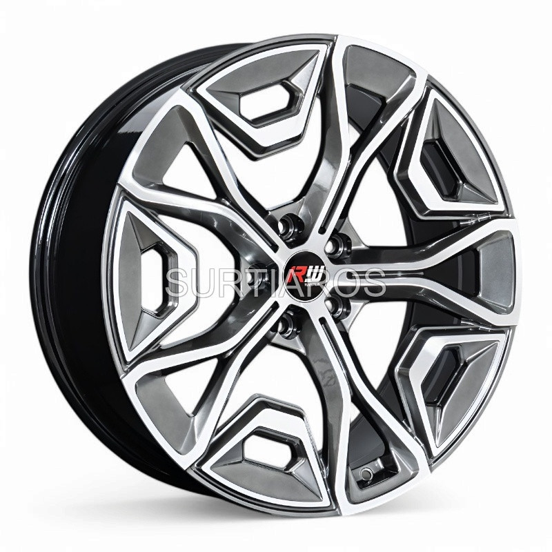 Aro 20x9" 5x120 ET38 CB72.6 Hiper Negro Maquinado