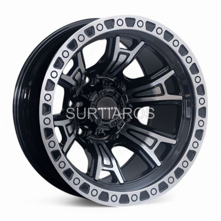 Aro 15x10" 6x139.7 ET-44 CB110.1 Negro Maquinado