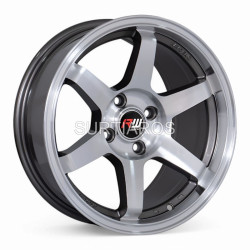Aro 15x8" 4x100 ET30 CB73.1 Gris Oscuro Maquinado con Labio Pulido