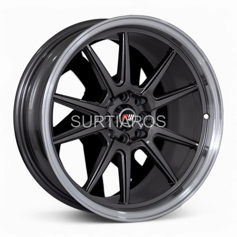 Aro 17x9" 8x100/108 ET35 CB73.1 Gris Oscuro con Labio Pulido
