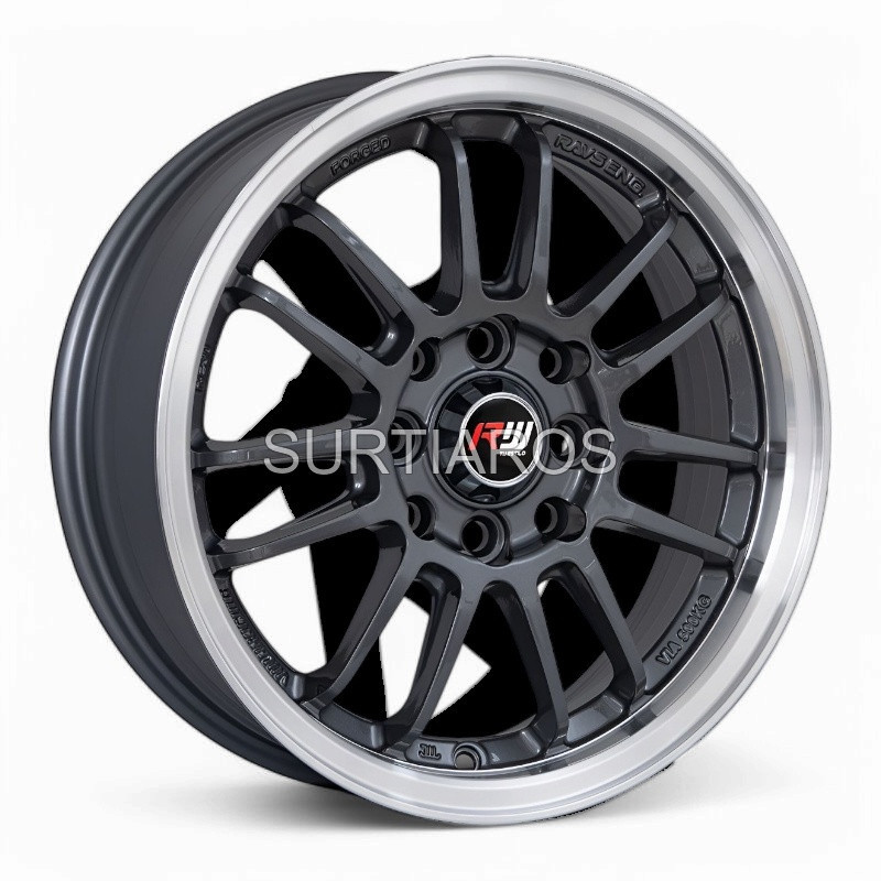 Aro 14x5.5" 8x100/114.3 ET35 CB73.1 Gris Oscuro con Labio Pulido