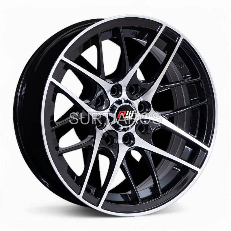 Aro 14x6.5" 8x100/114.3 ET15 CB73.1 Negro Maquinado