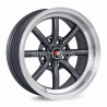 Aro 14x7" 8x100/114.3 ET10 CB73.1 Gris Oscuro con Labio Pulido