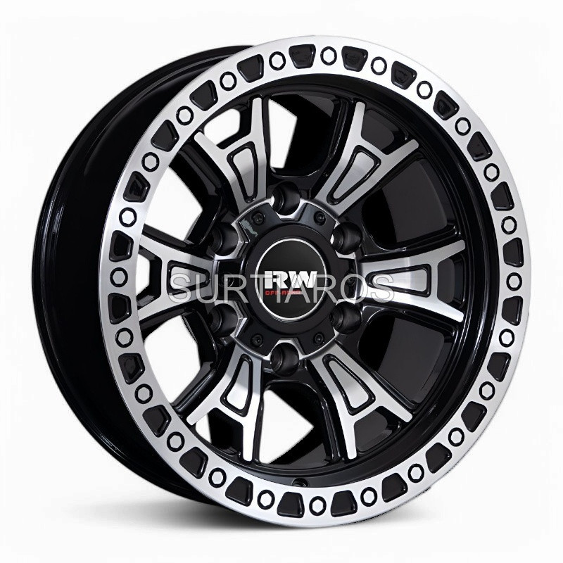 Aro 15x8" 6x139.7 ET-15 CB106.1 Negro Maquinado