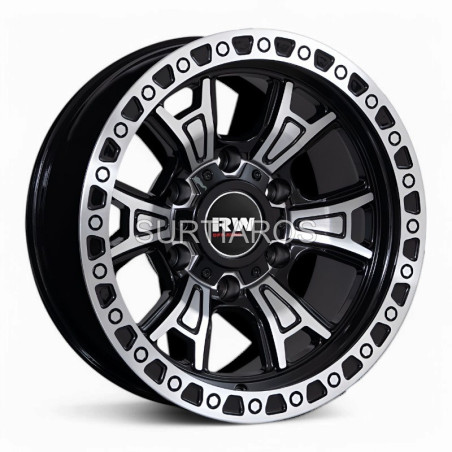 Aro 15x8" 6x139.7 ET-15 CB106.1 Negro Maquinado