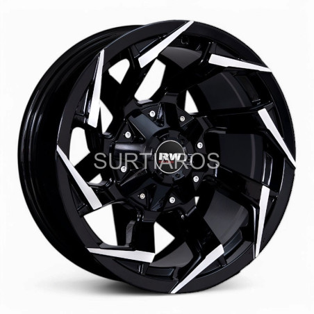 Aro 16x8.5" 6x139.7 ET-10 CB108 Negro Maquinado