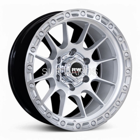 Aro 17x9" 6x139.7 ET-12 CB106.1 Hiper Plateado con Labio Pulido