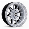 Aro 17x9" 6x139.7 ET-12 CB106.1 Hiper Plateado con Labio Pulido