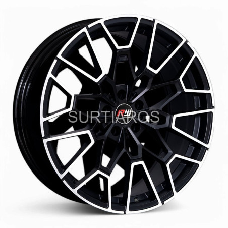 Aro 20x8.5" 5x108 ET25 CB67.1 Negro Mate Maquinado