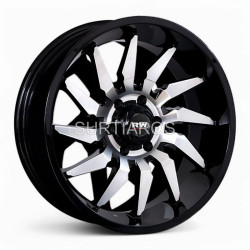Aro 20x9.5" 6x139.7 ET-10 CB110 Negro Maquinado